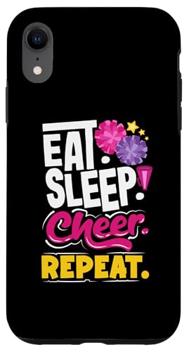 Essen, schlafen, jubeln, Cheerleaderin wiederholen Hülle für iPhone XR von Cheerleading Shirts For Women Girls Cheer Gifts