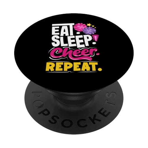 Essen, schlafen, jubeln, Cheerleaderin wiederholen PopSockets Klebender PopGrip Essen, schlafen, jubeln, Cheerleaderin wiederholen PopSockets Klebender PopGrip von Cheerleading Shirts For Women Girls Cheer Gifts