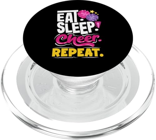 Essen, schlafen, jubeln, Cheerleaderin wiederholen PopSockets PopGrip für MagSafe von Cheerleading Shirts For Women Girls Cheer Gifts