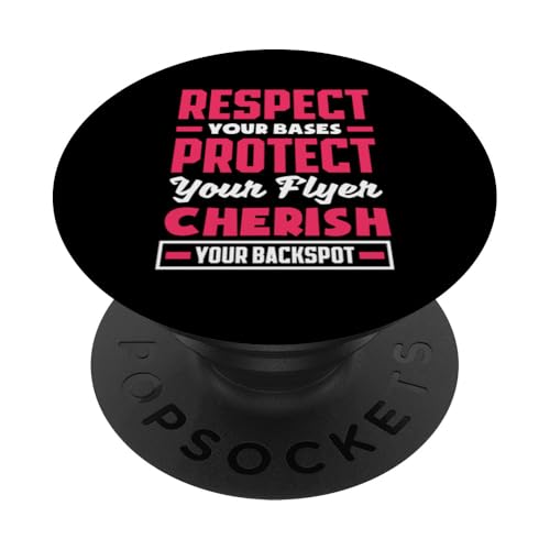 Respektiere deine Basis Cheerleaderin Cheerleading Girl PopSockets Klebender PopGrip von Cheerleading Shirts For Women Girls Cheer Gifts