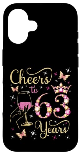 Ein Hoch auf 63 Jahre, 63. Geburtstag der Königin, 63 Jahre Geburtstag Hülle für iPhone 16 Ein Hoch auf 63 Jahre, 63. Geburtstag der Königin, 63 Jahre Geburtstag Hülle für iPhone 16 von Cheers It's My Birthday Queen's B-Day Party