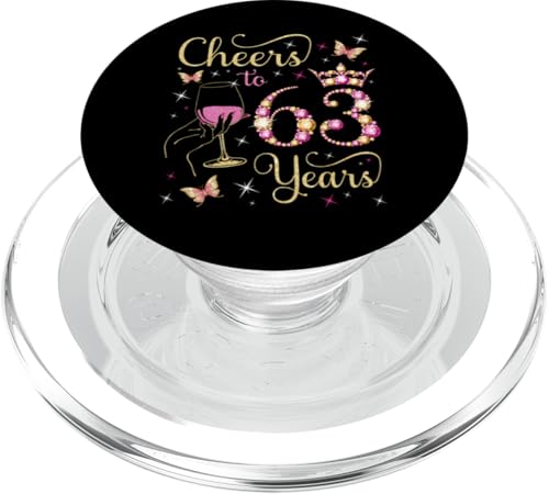 Ein Hoch auf 63 Jahre, 63. Geburtstag der Königin, 63 Jahre Geburtstag PopSockets PopGrip für MagSafe Ein Hoch auf 63 Jahre, 63. Geburtstag der Königin, 63 Jahre Geburtstag PopSockets PopGrip für MagSafe von Cheers It's My Birthday Queen's B-Day Party