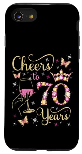 Ein Hoch auf 70 Jahre, 70. Geburtstag der Königin, 70 Jahre Geburtstag Hülle für iPhone SE (2020) / 7 / 8 von Cheers It's My Birthday Queen's B-Day Party