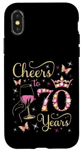 Ein Hoch auf 70 Jahre, 70. Geburtstag der Königin, 70 Jahre Geburtstag Hülle für iPhone X/XS Ein Hoch auf 70 Jahre, 70. Geburtstag der Königin, 70 Jahre Geburtstag Hülle für iPhone X/XS von Cheers It's My Birthday Queen's B-Day Party