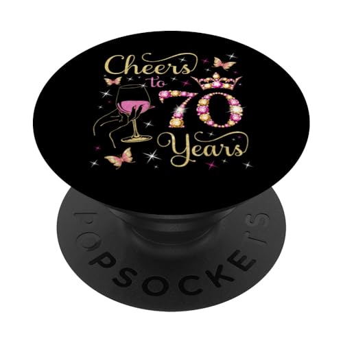 Ein Hoch auf 70 Jahre, 70. Geburtstag der Königin, 70 Jahre Geburtstag PopSockets Klebender PopGrip Ein Hoch auf 70 Jahre, 70. Geburtstag der Königin, 70 Jahre Geburtstag PopSockets Klebender PopGrip von Cheers It's My Birthday Queen's B-Day Party