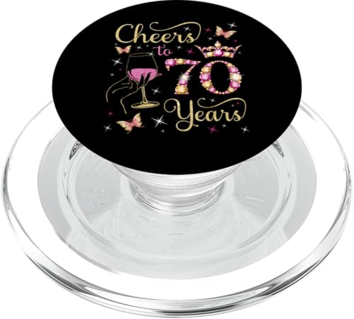 Ein Hoch auf 70 Jahre, 70. Geburtstag der Königin, 70 Jahre Geburtstag PopSockets PopGrip für MagSafe Ein Hoch auf 70 Jahre, 70. Geburtstag der Königin, 70 Jahre Geburtstag PopSockets PopGrip für MagSafe von Cheers It's My Birthday Queen's B-Day Party