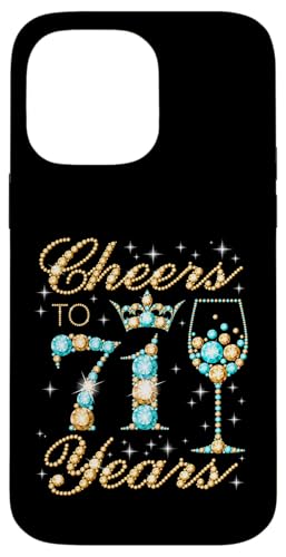 Ein Hoch auf die 71. Geburtstagsparty zum 71. Geburtstag von Frau Prinzessin Queen Hülle für iPhone 14 Pro Max von Cheers It's My Birthday Queen's B-Day Party
