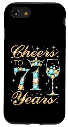 Ein Hoch auf die 71. Geburtstagsparty zum 71. Geburtstag von Frau Prinzessin Queen Hülle für iPhone SE (2020) / 7 / 8 von Cheers It's My Birthday Queen's B-Day Party