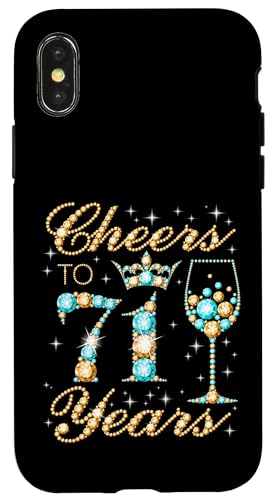 Ein Hoch auf die 71. Geburtstagsparty zum 71. Geburtstag von Frau Prinzessin Queen Hülle für iPhone X/XS Ein Hoch auf die 71. Geburtstagsparty zum 71. Geburtstag von Frau Prinzessin Queen Hülle für iPhone X/XS von Cheers It's My Birthday Queen's B-Day Party