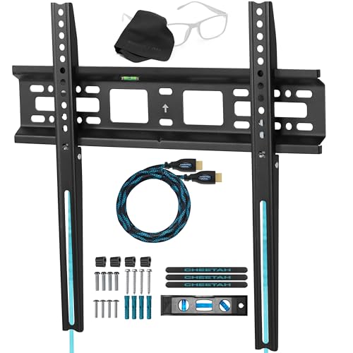 Cheetah Mounts APFMSB TV Wandhalterung für 51- 140cm (20- 55") Plasma, LED und LCD Fernseher Wandabstand der Halterung nur 3cm, VESA 420X400 und max. 52Kg von Cheetah