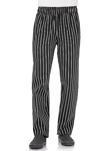 Chef Works A940-S Easyfit Hose, gestreift, klein, schwarz/weiß Chef Works A940-S Easyfit Hose, gestreift, klein, schwarz/weiß von Chef Works