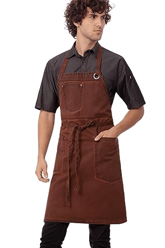 Chef Works Unisex Arbeitsschürze ABAQ054RUS0, rostfarben, Einheitsgröße von Chef Works