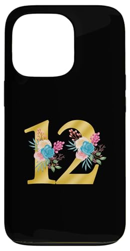 Niedliche Monogramm-Initiale farbige Zahlen Blumen 12 Hülle für iPhone 13 Pro Niedliche Monogramm-Initiale farbige Zahlen Blumen 12 Hülle für iPhone 13 Pro von Cheffsspecials Floral Cute Monogram Initials
