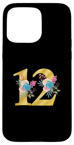 Niedliche Monogramm-Initiale farbige Zahlen Blumen 12 Hülle für iPhone 15 Pro Max Niedliche Monogramm-Initiale farbige Zahlen Blumen 12 Hülle für iPhone 15 Pro Max von Cheffsspecials Floral Cute Monogram Initials