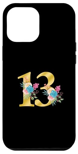 Niedliche Monogramm-Initiale farbige Zahlen Blumen 13 Hülle für iPhone 12 Pro Max Niedliche Monogramm-Initiale farbige Zahlen Blumen 13 Hülle für iPhone 12 Pro Max von Cheffsspecials Floral Cute Monogram Initials