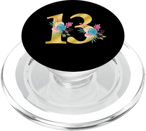 Niedliche Monogramm-Initiale farbige Zahlen Blumen 13 PopSockets PopGrip für MagSafe Niedliche Monogramm-Initiale farbige Zahlen Blumen 13 PopSockets PopGrip für MagSafe von Cheffsspecials Floral Cute Monogram Initials