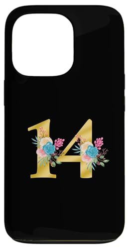 Niedliche Monogramm-Initiale farbige Zahlen Blumen 14 Hülle für iPhone 13 Pro Niedliche Monogramm-Initiale farbige Zahlen Blumen 14 Hülle für iPhone 13 Pro von Cheffsspecials Floral Cute Monogram Initials