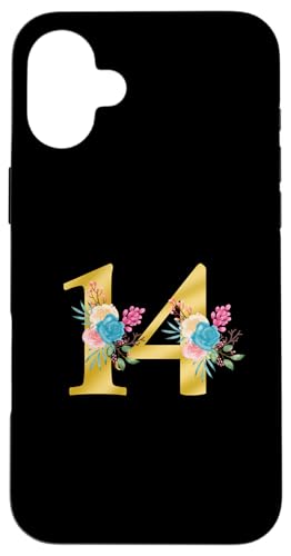 Niedliche Monogramm-Initiale farbige Zahlen Blumen 14 Hülle für iPhone 16 Plus Niedliche Monogramm-Initiale farbige Zahlen Blumen 14 Hülle für iPhone 16 Plus von Cheffsspecials Floral Cute Monogram Initials