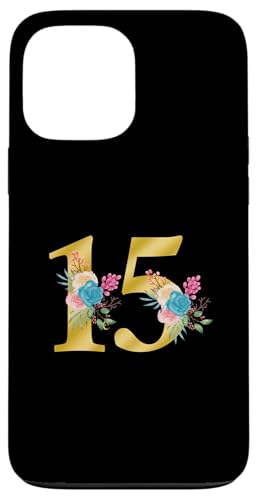 Niedliche Monogramm-Initiale farbige Zahlen Blumen 15 Hülle für iPhone 13 Pro Max Niedliche Monogramm-Initiale farbige Zahlen Blumen 15 Hülle für iPhone 13 Pro Max von Cheffsspecials Floral Cute Monogram Initials