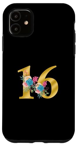 Niedliche Monogramm-Initiale farbige Zahlen Blumen 16 Hülle für iPhone 11 Niedliche Monogramm-Initiale farbige Zahlen Blumen 16 Hülle für iPhone 11 von Cheffsspecials Floral Cute Monogram Initials