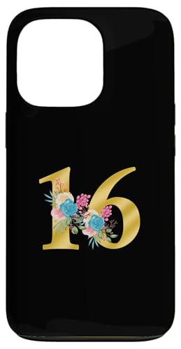 Niedliche Monogramm-Initiale farbige Zahlen Blumen 16 Hülle für iPhone 13 Pro Niedliche Monogramm-Initiale farbige Zahlen Blumen 16 Hülle für iPhone 13 Pro von Cheffsspecials Floral Cute Monogram Initials