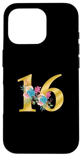 Niedliche Monogramm-Initiale farbige Zahlen Blumen 16 Hülle für iPhone 16 Pro Niedliche Monogramm-Initiale farbige Zahlen Blumen 16 Hülle für iPhone 16 Pro von Cheffsspecials Floral Cute Monogram Initials