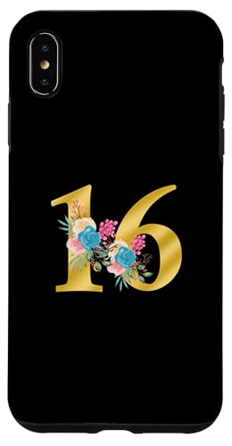 Niedliche Monogramm-Initiale farbige Zahlen Blumen 16 Hülle für iPhone XS Max Niedliche Monogramm-Initiale farbige Zahlen Blumen 16 Hülle für iPhone XS Max von Cheffsspecials Floral Cute Monogram Initials