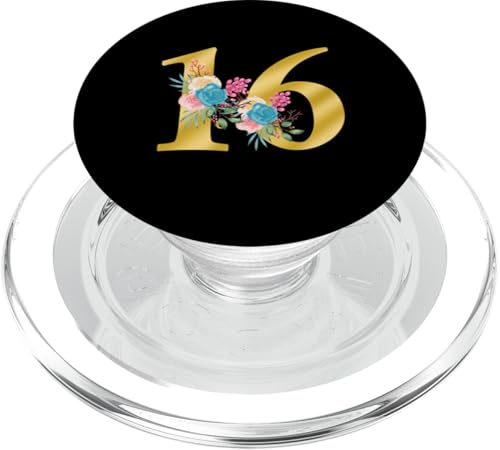Niedliche Monogramm-Initiale farbige Zahlen Blumen 16 PopSockets PopGrip für MagSafe Niedliche Monogramm-Initiale farbige Zahlen Blumen 16 PopSockets PopGrip für MagSafe von Cheffsspecials Floral Cute Monogram Initials