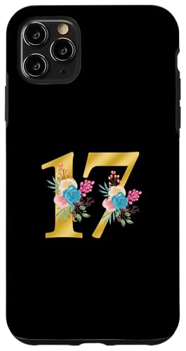 Niedliche Monogramm-Initiale farbige Zahlen Blumen 17 Hülle für iPhone 11 Pro Max Niedliche Monogramm-Initiale farbige Zahlen Blumen 17 Hülle für iPhone 11 Pro Max von Cheffsspecials Floral Cute Monogram Initials