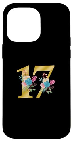 Niedliche Monogramm-Initiale farbige Zahlen Blumen 17 Hülle für iPhone 14 Pro Max Niedliche Monogramm-Initiale farbige Zahlen Blumen 17 Hülle für iPhone 14 Pro Max von Cheffsspecials Floral Cute Monogram Initials