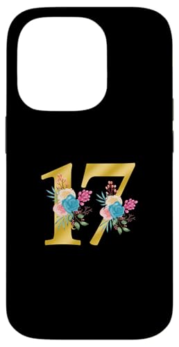 Niedliche Monogramm-Initiale farbige Zahlen Blumen 17 Hülle für iPhone 14 Pro Niedliche Monogramm-Initiale farbige Zahlen Blumen 17 Hülle für iPhone 14 Pro von Cheffsspecials Floral Cute Monogram Initials