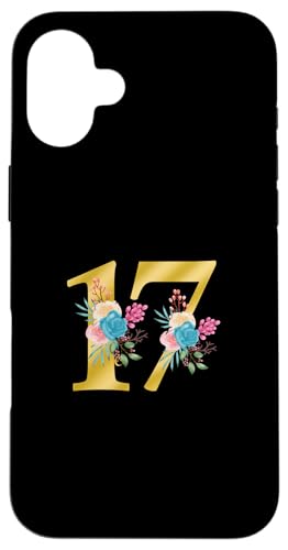 Niedliche Monogramm-Initiale farbige Zahlen Blumen 17 Hülle für iPhone 16 Plus Niedliche Monogramm-Initiale farbige Zahlen Blumen 17 Hülle für iPhone 16 Plus von Cheffsspecials Floral Cute Monogram Initials