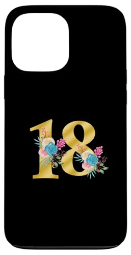 Niedliche Monogramm-Initiale farbige Zahlen Blumen 18 Hülle für iPhone 13 Pro Max Niedliche Monogramm-Initiale farbige Zahlen Blumen 18 Hülle für iPhone 13 Pro Max von Cheffsspecials Floral Cute Monogram Initials