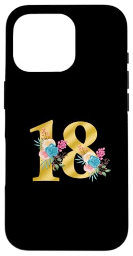 Niedliche Monogramm-Initiale farbige Zahlen Blumen 18 Hülle für iPhone 16 Pro Niedliche Monogramm-Initiale farbige Zahlen Blumen 18 Hülle für iPhone 16 Pro von Cheffsspecials Floral Cute Monogram Initials