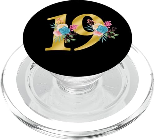 Niedliche Monogramm-Initiale farbige Zahlen Blumen 19 PopSockets PopGrip für MagSafe Niedliche Monogramm-Initiale farbige Zahlen Blumen 19 PopSockets PopGrip für MagSafe von Cheffsspecials Floral Cute Monogram Initials