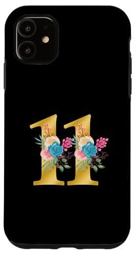 Niedliches Monogramm Initiale farbige Zahlen Blumen 11 Hülle für iPhone 11 Niedliches Monogramm Initiale farbige Zahlen Blumen 11 Hülle für iPhone 11 von Cheffsspecials Floral Cute Monogram Initials