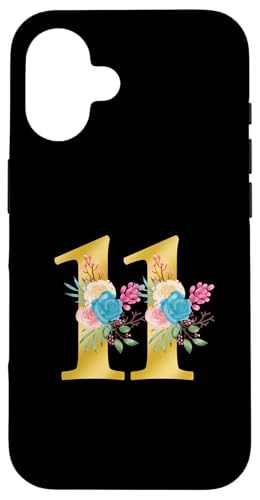 Niedliches Monogramm Initiale farbige Zahlen Blumen 11 Hülle für iPhone 16 Niedliches Monogramm Initiale farbige Zahlen Blumen 11 Hülle für iPhone 16 von Cheffsspecials Floral Cute Monogram Initials