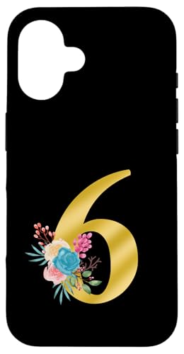Niedliches Monogramm Initiale farbige Zahlen Blumen 6 Hülle für iPhone 16 Niedliches Monogramm Initiale farbige Zahlen Blumen 6 Hülle für iPhone 16 von Cheffsspecials Floral Cute Monogram Initials