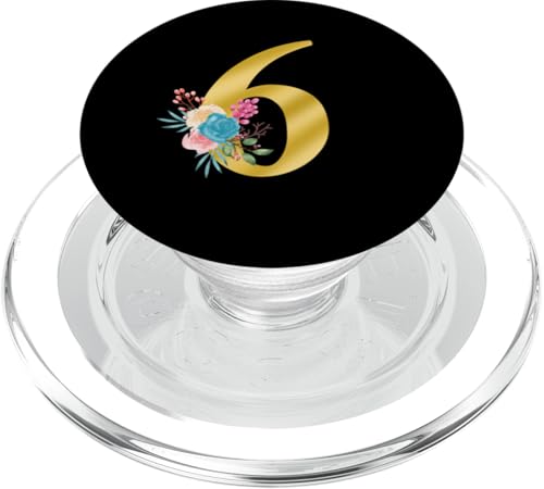 Niedliches Monogramm Initiale farbige Zahlen Blumen 6 PopSockets PopGrip für MagSafe Niedliches Monogramm Initiale farbige Zahlen Blumen 6 PopSockets PopGrip für MagSafe von Cheffsspecials Floral Cute Monogram Initials