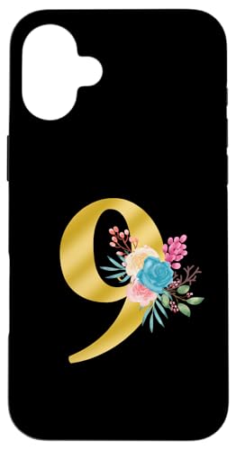 Niedliches Monogramm Initiale farbige Zahlen Blumen 9 Hülle für iPhone 16 Plus Niedliches Monogramm Initiale farbige Zahlen Blumen 9 Hülle für iPhone 16 Plus von Cheffsspecials Floral Cute Monogram Initials