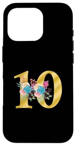 Süße Monogramm-Initiale farbige Zahlen Blumen 10 Hülle für iPhone 16 Pro Süße Monogramm-Initiale farbige Zahlen Blumen 10 Hülle für iPhone 16 Pro von Cheffsspecials Floral Cute Monogram Initials