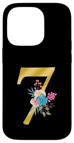 Süße Monogramm Initiale farbige Zahlen Blumen 7 Hülle für iPhone 14 Pro Süße Monogramm Initiale farbige Zahlen Blumen 7 Hülle für iPhone 14 Pro von Cheffsspecials Floral Cute Monogram Initials