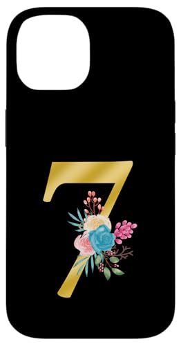 Süße Monogramm Initiale farbige Zahlen Blumen 7 Hülle für iPhone 14 Süße Monogramm Initiale farbige Zahlen Blumen 7 Hülle für iPhone 14 von Cheffsspecials Floral Cute Monogram Initials