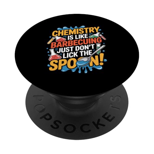 Chemie ist wie Grillen einfach nicht den Löffel lecken PopSockets Klebender PopGrip Chemie ist wie Grillen einfach nicht den Löffel lecken PopSockets Klebender PopGrip von Chemistry Is Like Barbecuing Co