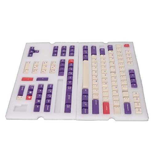 ChengyuWei PBT-Tastenkappen-Set mit 128 Tasten – Fade – für mechanische Tastaturen – für Individualisierungs-Enthusiasten (Plum) von ChengyuWei