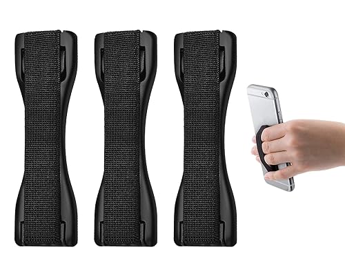 3 Pcs Premium Finger Halterung Selbstklebender Finger-Halterung für Smartphone, Smartphonehalter, Smartphone Fingerhalter, Handy Finger zurück Aufkleber Schwarzer Handy(Schwarz) von Chenivesss