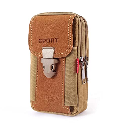 Multifunktionale Gürtel-Handytasche für Herren, Große Smartphonetasche Gürteltasche, Handytasche Werkzeughalter, Gürteltasche Herren Taillentasche, Handy Gürtel Tasche Outdoor Handyhülle (Khaki) von Chenri