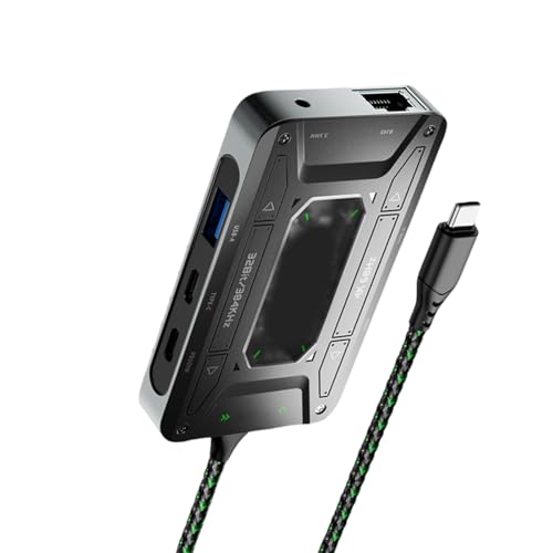 7 Port Adapter 5Gbps für DS7 USB C Kopfhörer Geräte 1000Mbps PD100W Multifunktion für Büro und Zuhause von Chenxi Studio