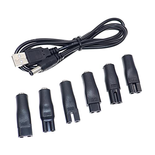 Cherjoury - DC-Wandler für Haarschneider, DC5,5 x 2,1 mm Stecker auf C8-Buchse, Stromversorgungsschnittstelle, Adapter für Rasierer Cherjoury - DC-Wandler für Haarschneider, DC5,5 x 2,1 mm Stecker auf C8-Buchse, Stromversorgungsschnittstelle, Adapter für Rasierer von Cherjoury