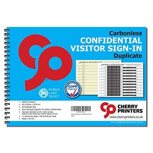 Cherry Printers Durchschreibebuch mit Spiralbindung, A4, 50 Stück von Cherry Printers